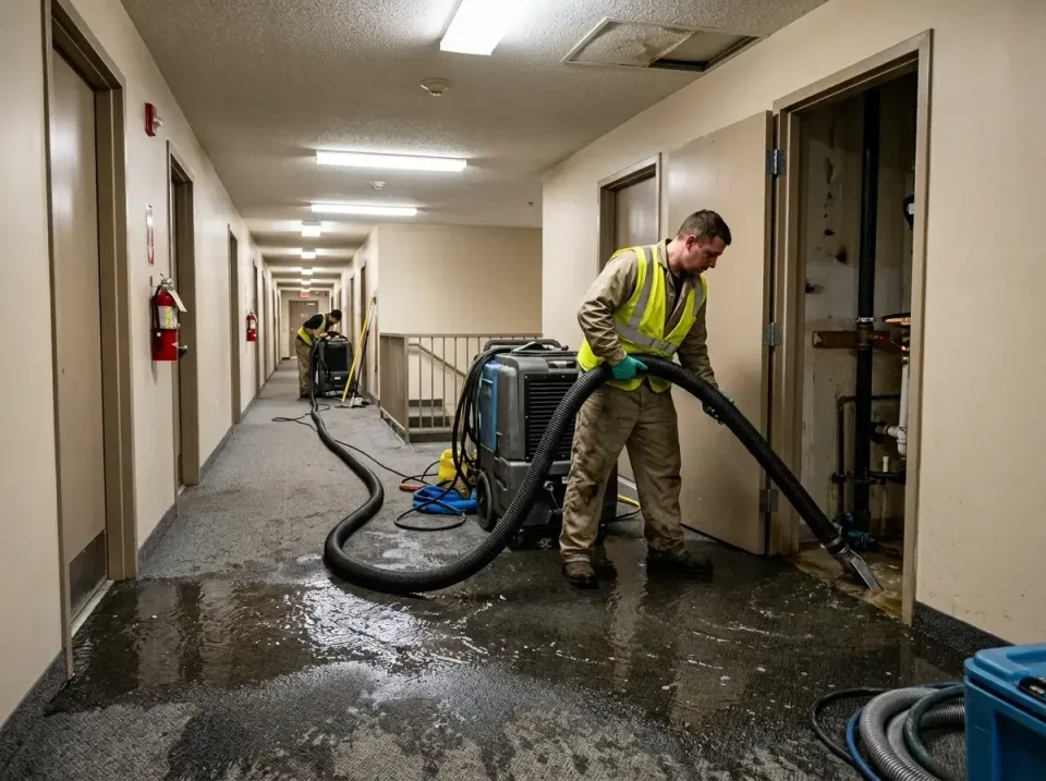 multi-unit-apartment-hallway-f-005 — frequently asked questions, Emergency Burst Pipe Water Extraction & Removal in Rothsvil…